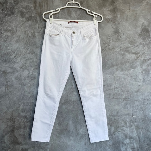Size 28 | J BRAND | Mid-Rise | White| Cropped Skinny Jeans - Picture 1 of 2